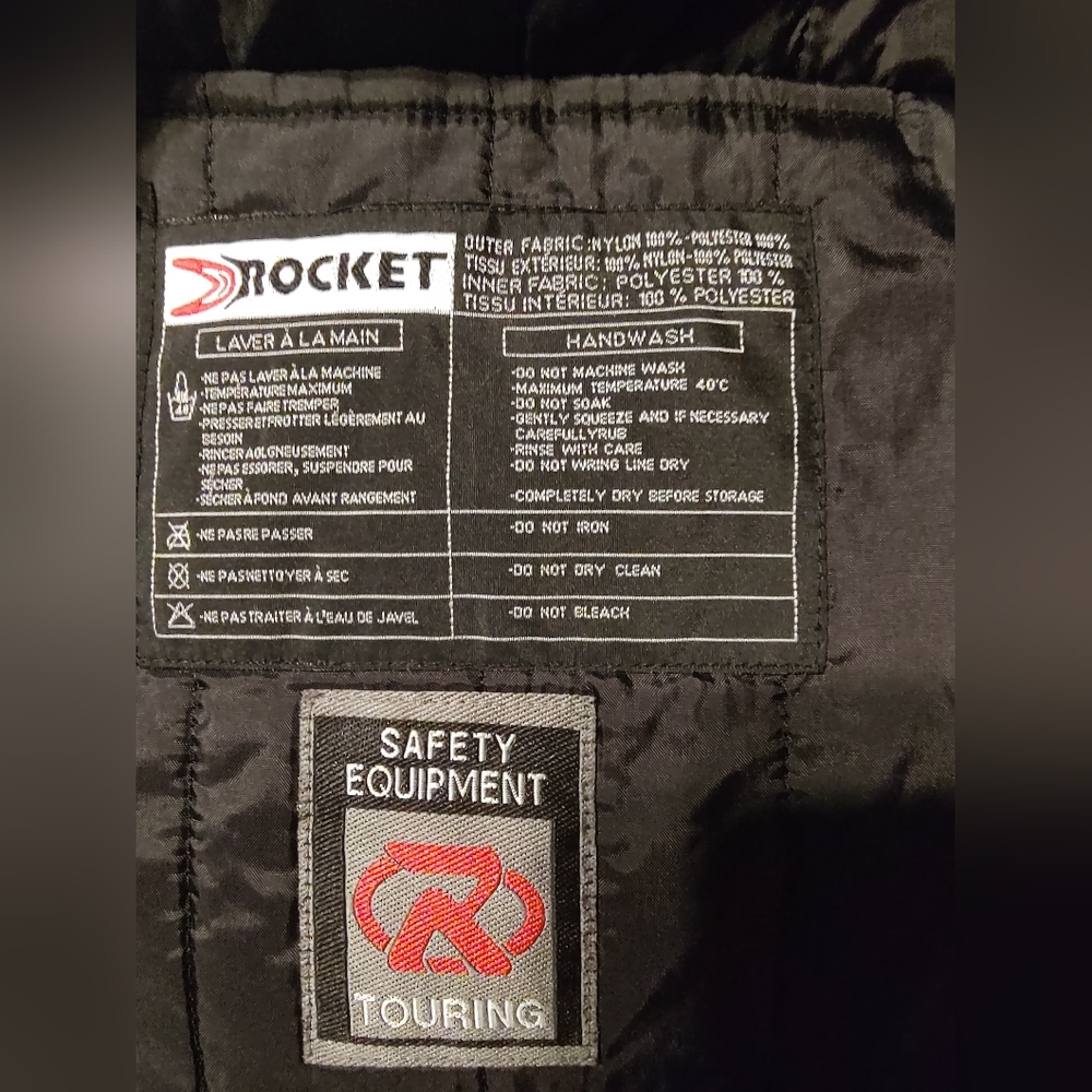 Joe Rocket Men’s Padded Armored Racing Touring Motorcycle Jacket, 2XL BLACK - Picture 6 of 8